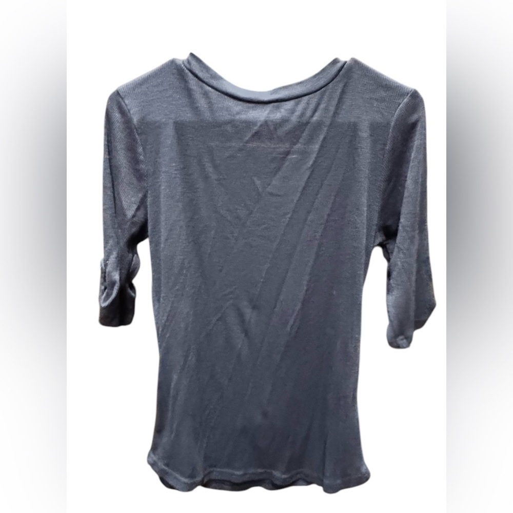 DOTS Women's Blue Top half sleeve LARGE - Picture 2 of 4